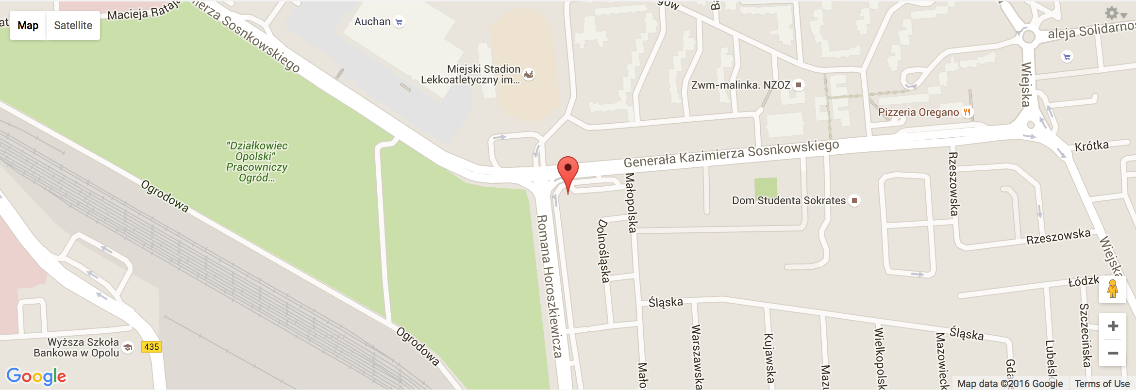 Opole Agglomeration Association - Localization on map
