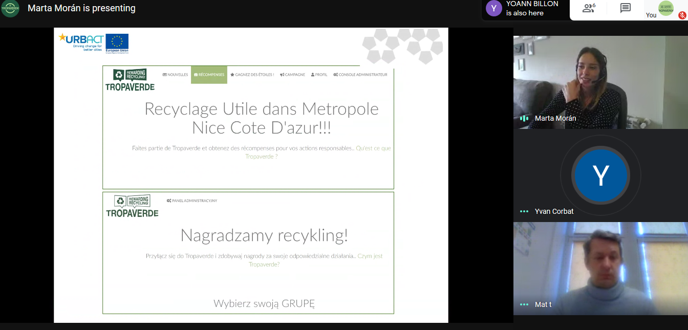 zrzut ekranu z telekonferencji - prezentacja i widok uczestników